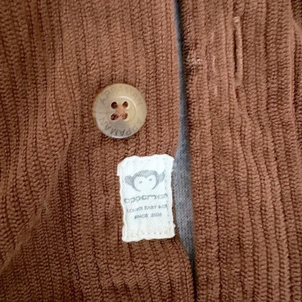 Appaman Brown Corduroy Jacket with Gray Hooded Layer